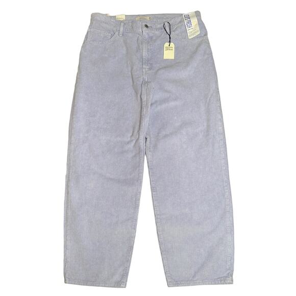 Levis Fresh Retro 70s Inspired Corduroy Baggy Dad Lilac Purple Womens Jeans 33 - Picture 2 of 14